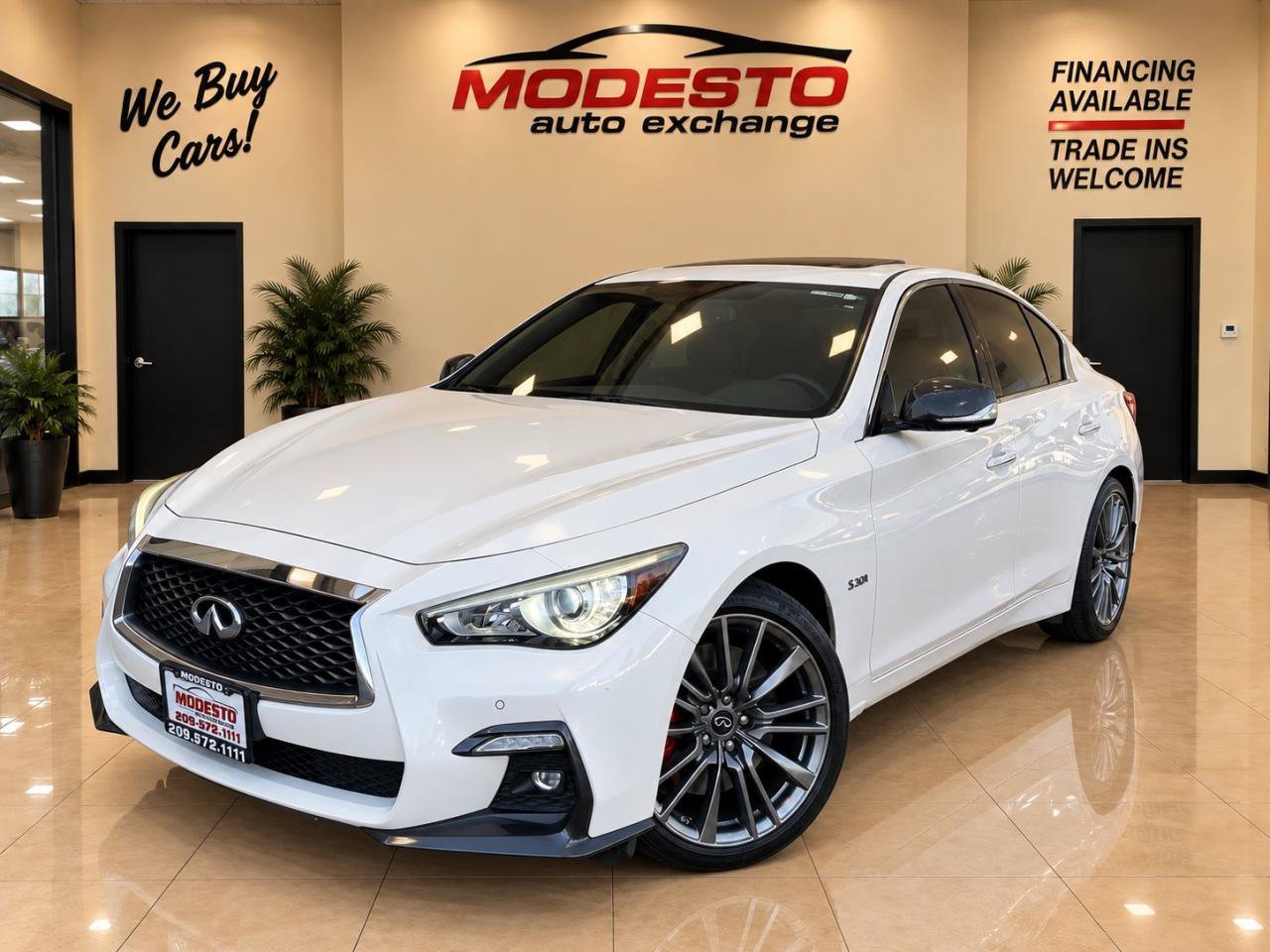 Used 2018 INFINITI Q50 Red Sport 400 w/ Sensory Package (Sport) RWD image 7