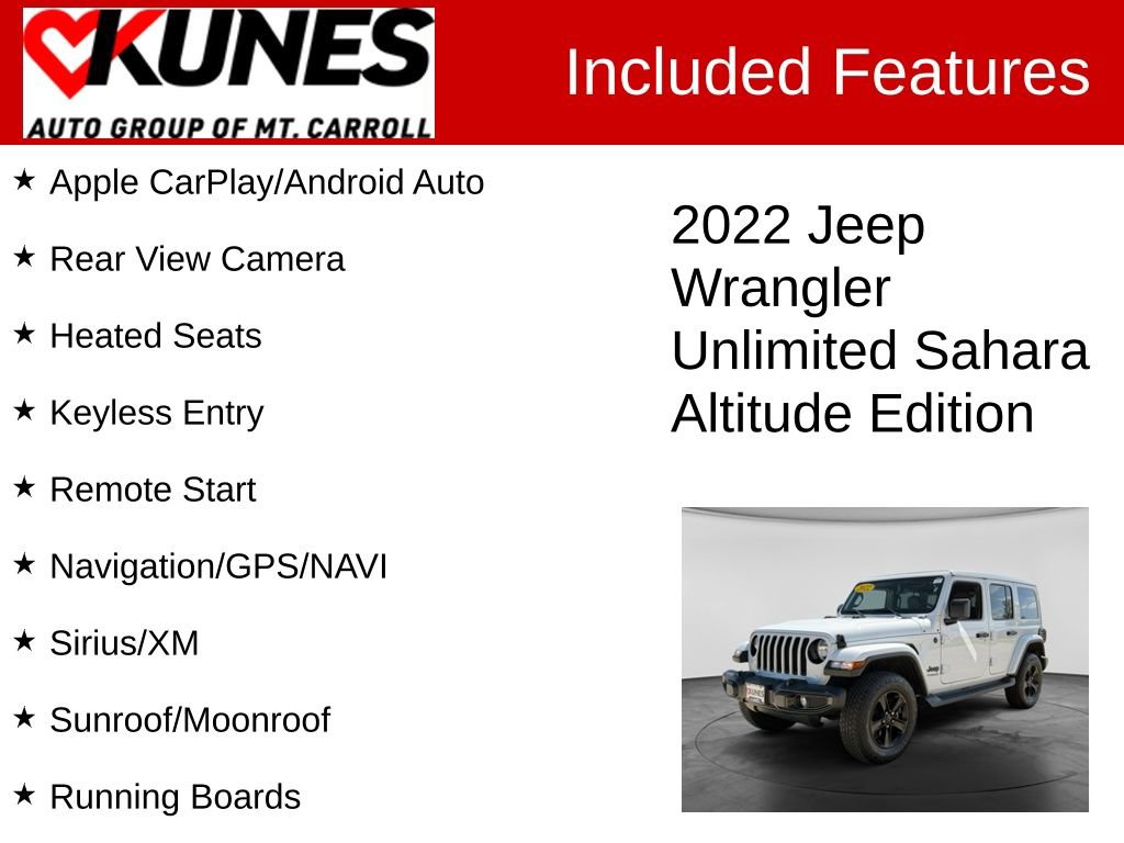 Used 2022 Jeep Wrangler Unlimited Sahara AWD/4WD image 3