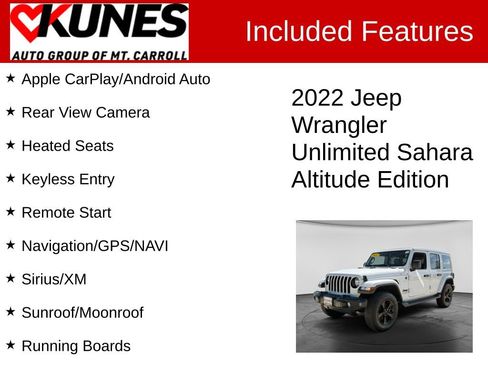 Used 2022 Jeep Wrangler Unlimited Sahara AWD/4WD image 3