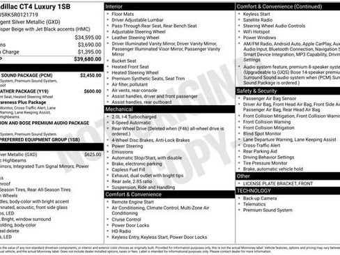 Used 2024 Cadillac CT4 Luxury w/ Sun And Sound Package RWD image 32