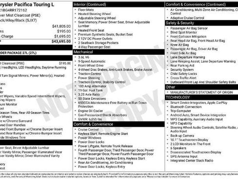 Used 2024 Chrysler Pacifica Touring-L FWD image 13