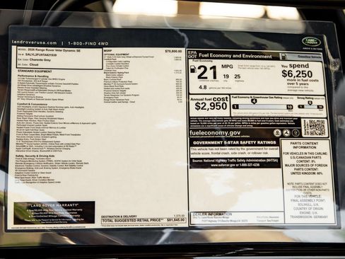 New 2026 Land Rover Range Rover Velar Dynamic SE image 32