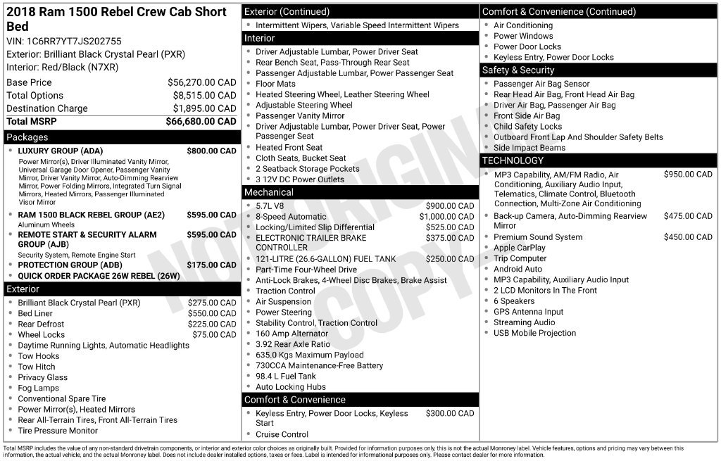 Used 2018 RAM 1500 Rebel w/ Luxury Group AWD/4WD image 18