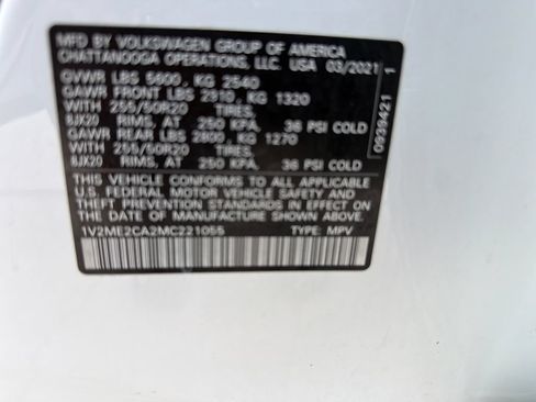 Used 2021 Volkswagen Atlas Cross Sport SE w/ V6 Towing Package FWD image 39