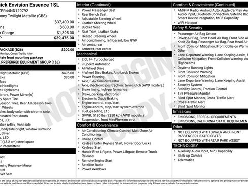 Used 2022 Buick Envision Essence w/ Safety Package image 35