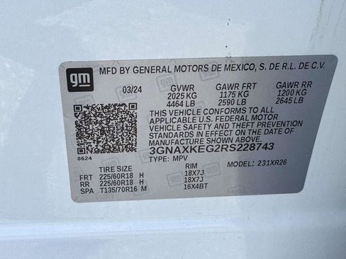 Used 2024 Chevrolet Equinox LT w/ LPO, Floor Liner Package FWD image 28