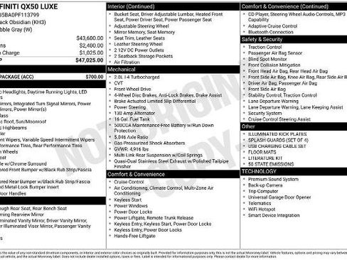 Certified 2023 INFINITI QX50 Luxe w/ Accent Package FWD image 29
