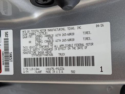 New 2026 Toyota Tundra 1794 Edition AWD/4WD image 19