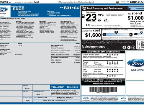 Used 2017 Ford Edge SEL w/ Equipment Group 201A AWD/4WD image 3