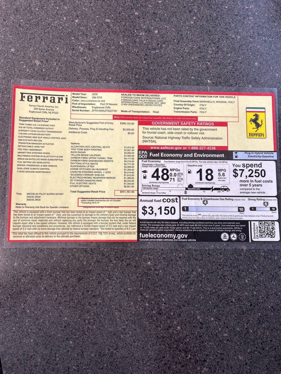 Used 2026 Ferrari 296 GTS RWD image 72