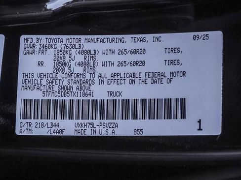 New 2026 Toyota Tundra 1794 Edition w/ TRD Off-Road Package AWD/4WD image 15