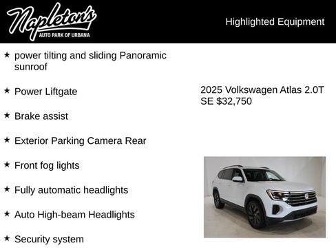 Used 2025 Volkswagen Atlas SE FWD image 16