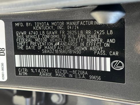 Certified 2024 Lexus ES 350 w/ Premium Package image 35