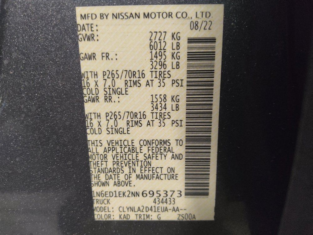 Used 2022 Nissan Frontier S w/ Technology Package AWD/4WD image 33