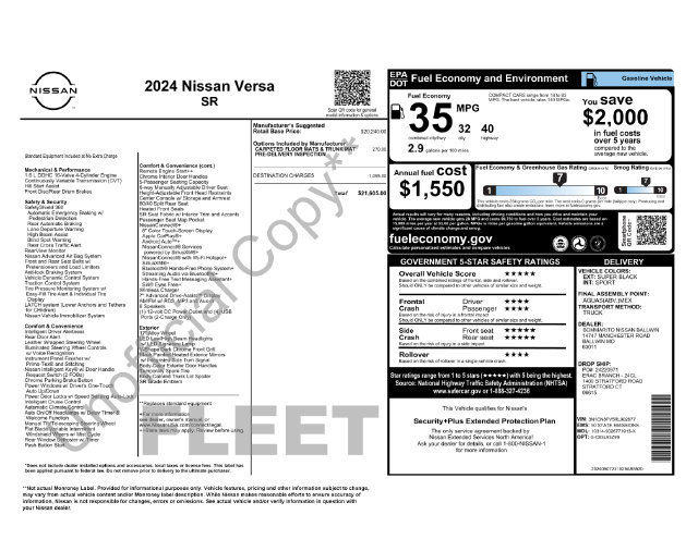 Used 2024 Nissan Versa SR FWD image 45