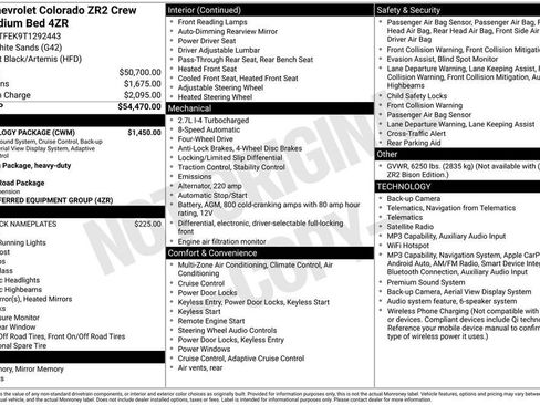 New 2026 Chevrolet Colorado ZR2 w/ Technology Package AWD/4WD image 25