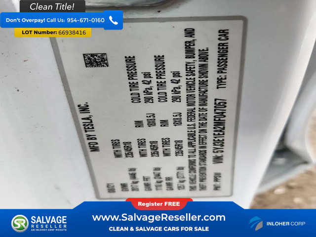 Used 2021 Tesla Model 3 Standard Range Plus RWD image 16