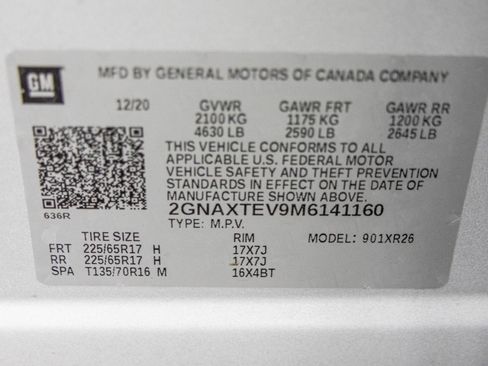 Used 2021 Chevrolet Equinox LT w/ LPO, Cargo Package AWD/4WD image 51
