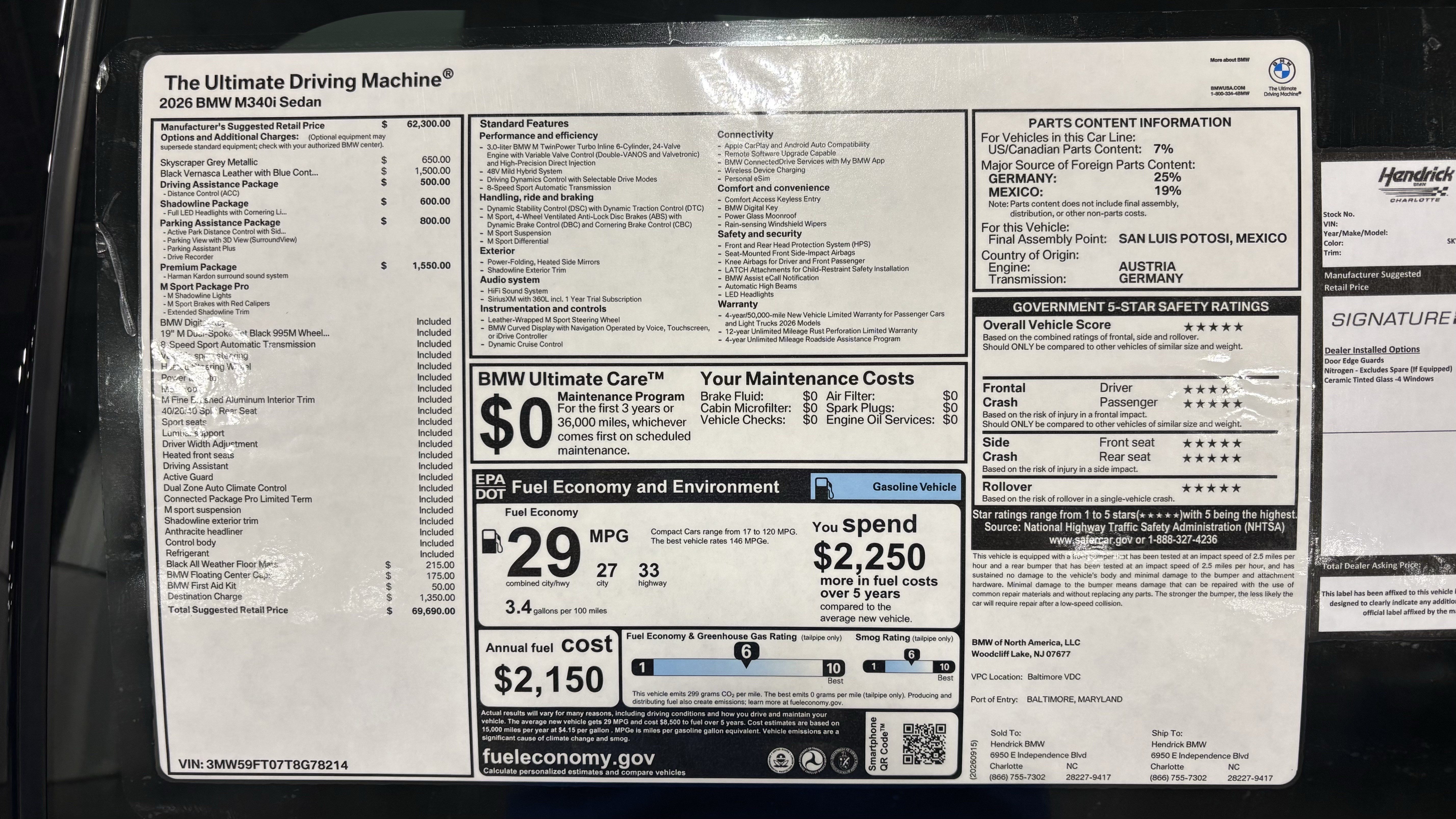 New 2026 BMW M340i w/ Premium Package RWD image 31