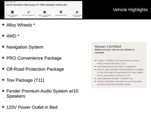 Certified 2024 Nissan Frontier PRO-4X w/ Pro Convenience Package AWD/4WD image 9