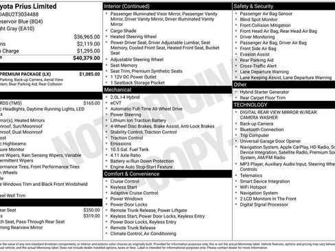 Used 2026 Toyota Prius Limited w/ Limited Premium Package AWD/4WD image 42