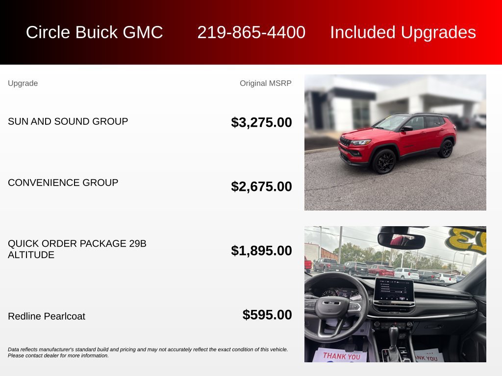 Used 2023 Jeep Compass Latitude w/ Sun and Sound Group AWD/4WD image 3