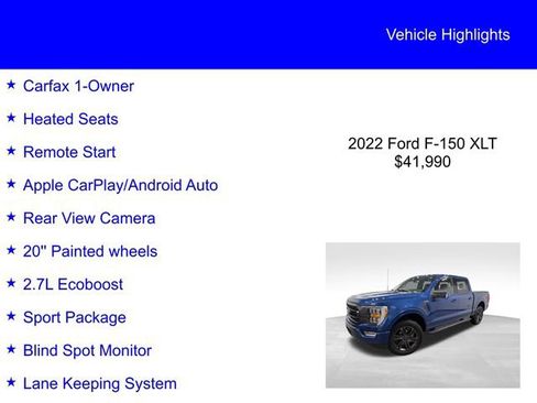 Certified 2022 Ford F150 XLT w/ Equipment Group 302A High AWD/4WD image 3