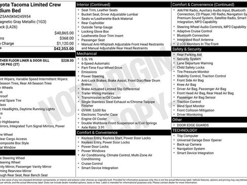 Used 2019 Toyota Tacoma Limited image 14