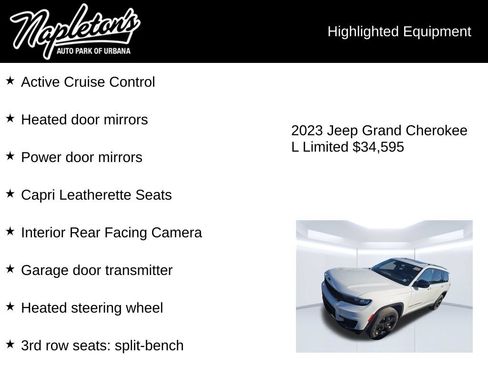 Used 2023 Jeep Grand Cherokee L Limited w/ Black Appearance Package AWD/4WD image 8