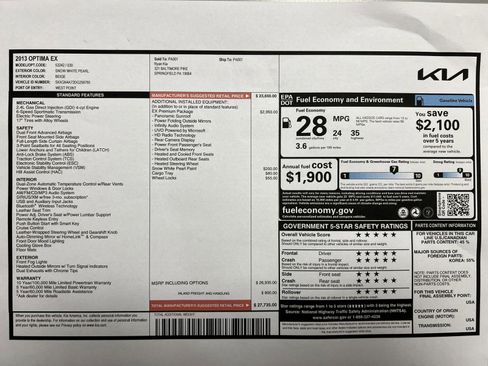 Used 2013 Kia Optima EX w/ Premium Pkg image 29