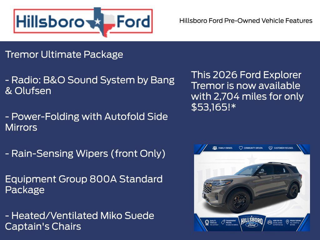 Certified 2026 Ford Explorer Tremor w/ Tremor Ultimate Package AWD/4WD image 6
