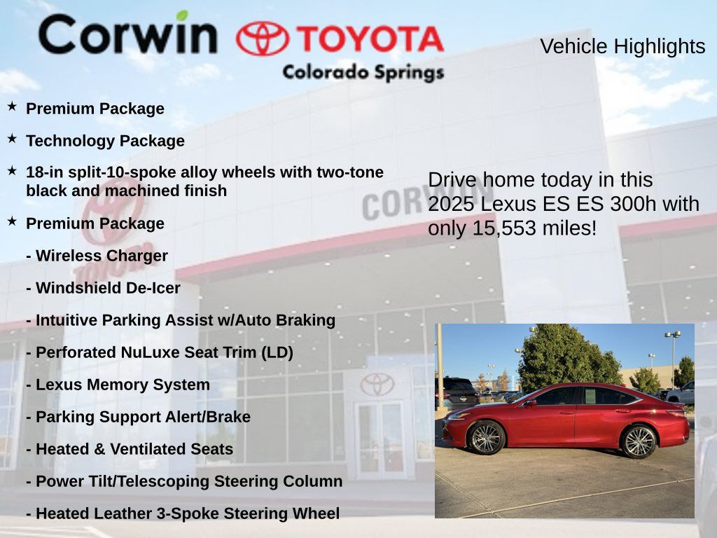 Used 2025 Lexus ES 300h w/ Premium Package FWD image 7