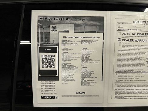 Used 2024 MAZDA CX-30 AWD 2.5 S w/ Premium Package image 13