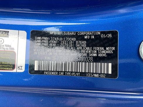 New 2026 Subaru BRZ Limited RWD image 12