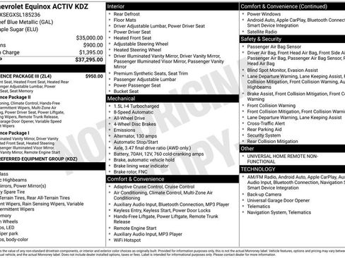 New 2025 Chevrolet Equinox ACTIV w/ Convenience Package III AWD/4WD image 5
