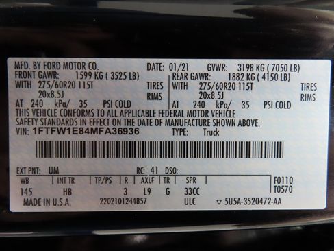 Used 2021 Ford F150 Lariat w/ Equipment Group 502A High image 68