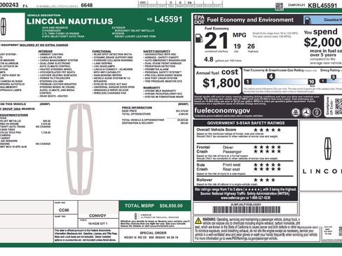 Used 2019 Lincoln Nautilus Reserve image 50