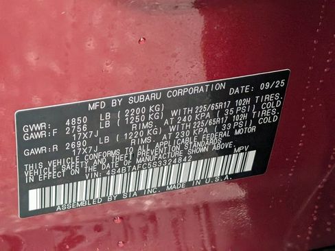 New 2025 Subaru Outback Premium image 19