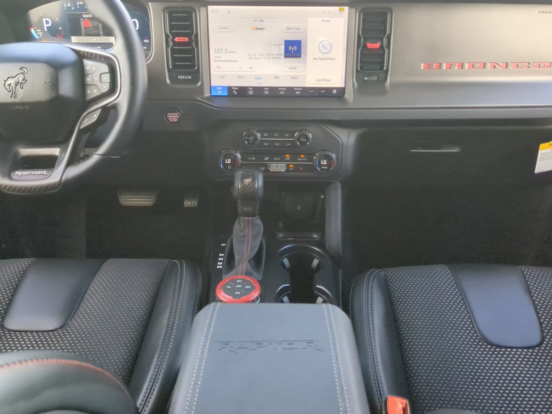 New 2026 Ford Bronco Raptor w/ Interior Carbon Fiber Pack AWD/4WD image 55
