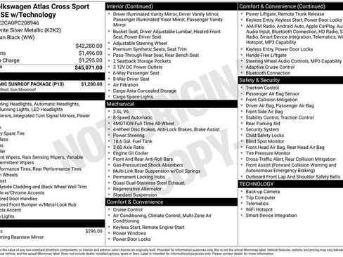 Used 2023 Volkswagen Atlas Cross Sport SE w/ Panoramic Sunroof Package AWD/4WD image 16