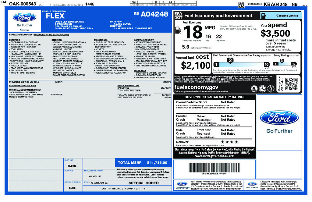 Used 2019 Ford Flex Limited AWD/4WD image 1