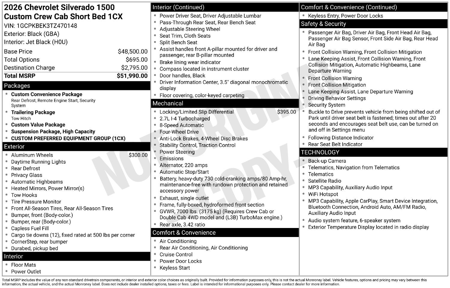 New 2026 Chevrolet Silverado 1500 Custom AWD/4WD image 25