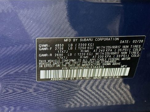 Used 2020 Subaru Outback Premium w/ Popular Package #1 image 35