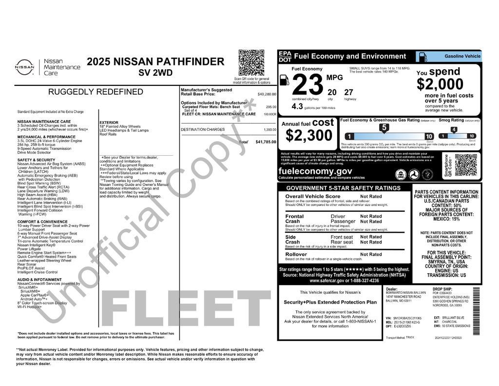 Used 2025 Nissan Pathfinder SV FWD image 17