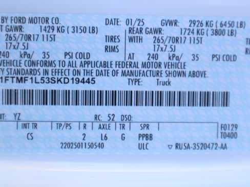 New 2025 Ford F150 XL w/ Equipment Group 103A High image 66