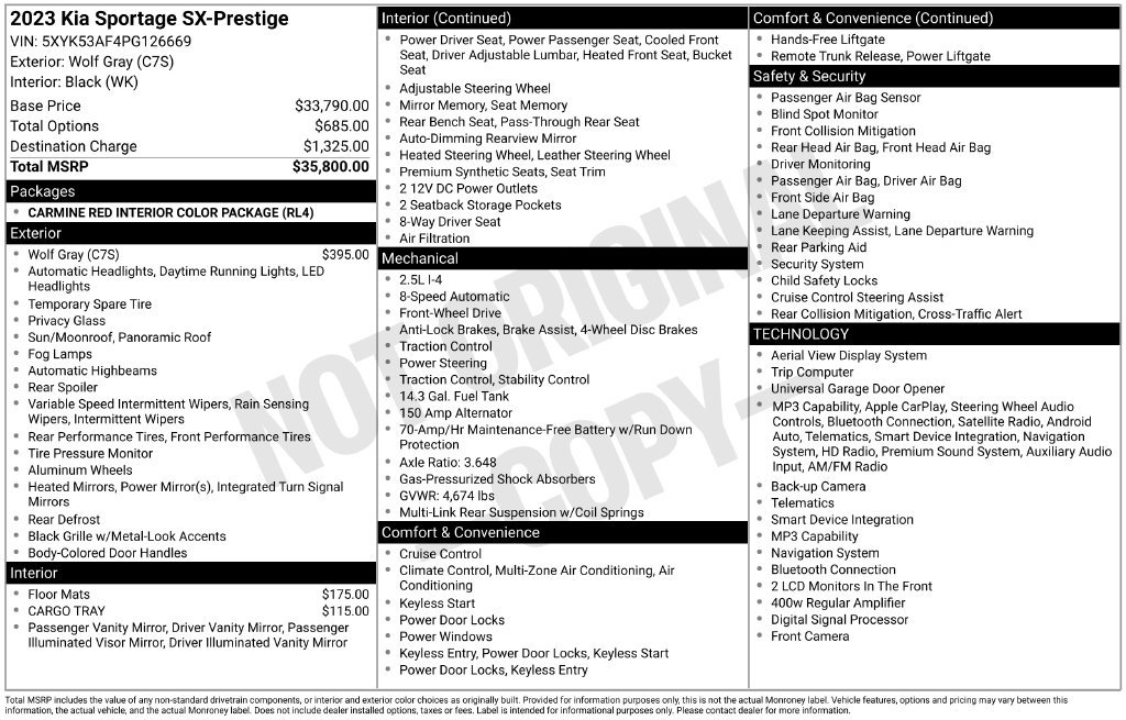 Used 2023 Kia Sportage SX FWD image 23
