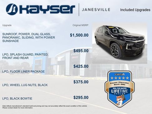 Certified 2026 Chevrolet Traverse High Country w/ LPO, Floor Liner Package AWD/4WD image 2