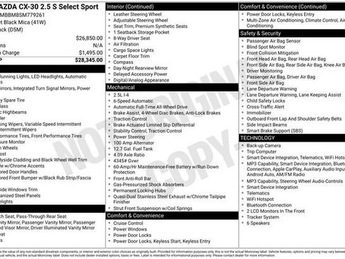 Used 2025 MAZDA CX-30 AWD 2.5 S w/ Select Sport Pkg image 3