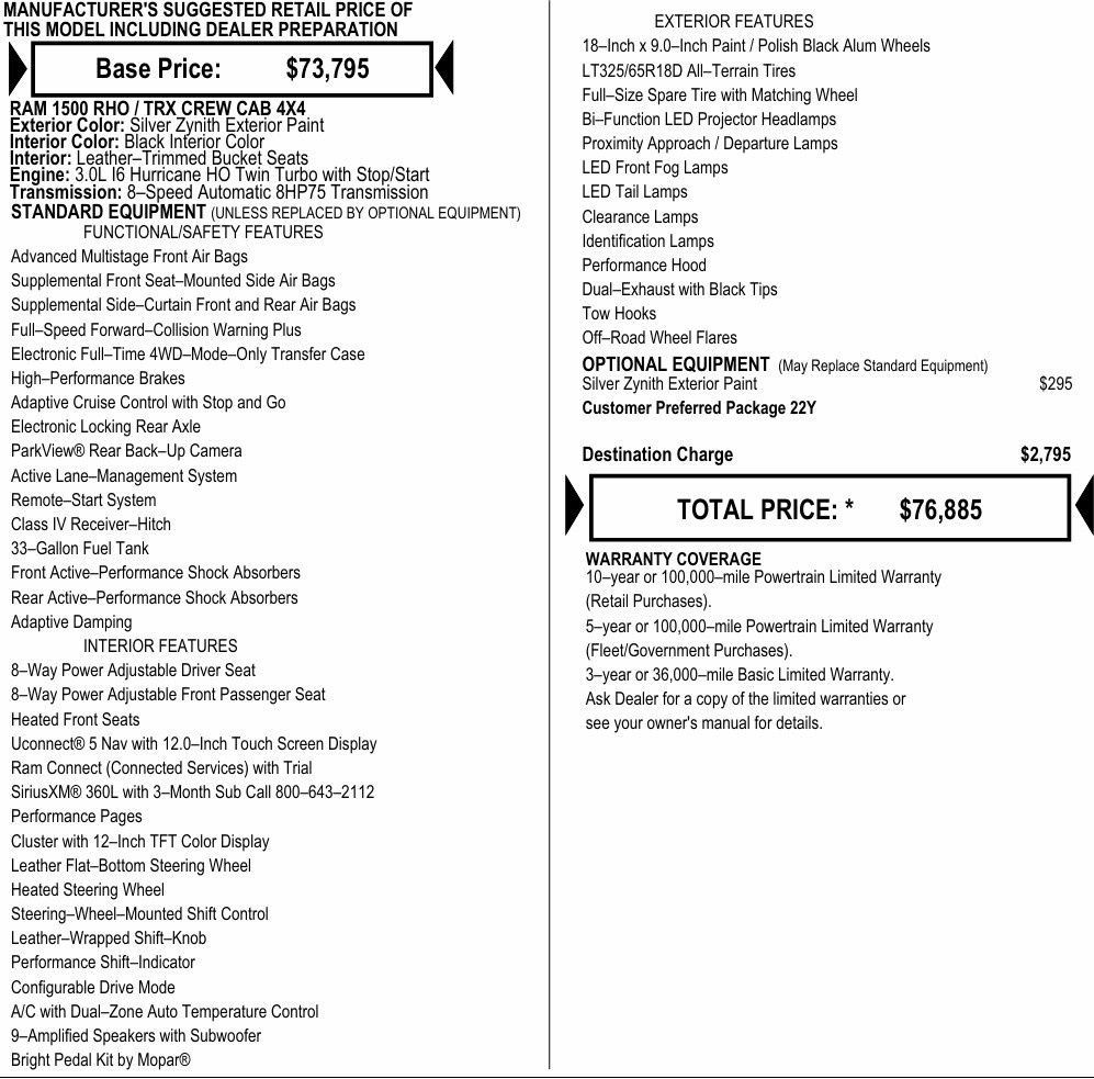 New 2026 RAM 1500 RHO AWD/4WD image 2