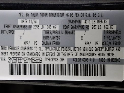 New 2025 MAZDA MAZDA3 2.5 Turbo Sedan w/Premium Plus image 48